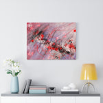 Cherry Streaks I Abstract Art Canvas Print
