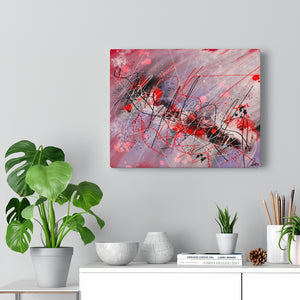 Cherry Streaks I Abstract Art Canvas Print