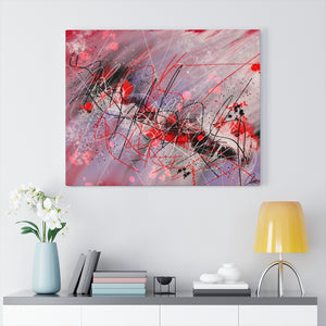 Cherry Streaks I Abstract Art Canvas Print